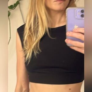 Zara Black Crop, mini off shoulder, like new